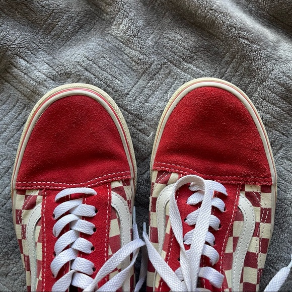 VANS PRIMARY CHECK OLD SKOOL RED/WHITE - Picture 6 of 10